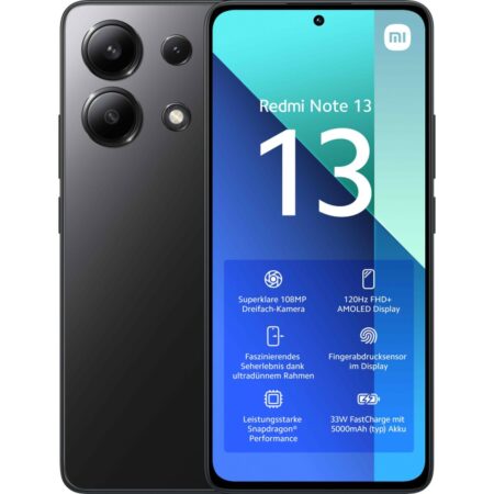 Smartphone Xiaomi Redmi Note 13 6,67" Snapdragon 685 Dimensity 6080 8 GB RAM 256 GB Μαύρο Midnight black