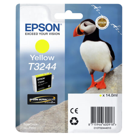 Αυθεντικό Φυσίγγιο μελάνης Epson T3244 Yellow Κίτρινο Μαύρο