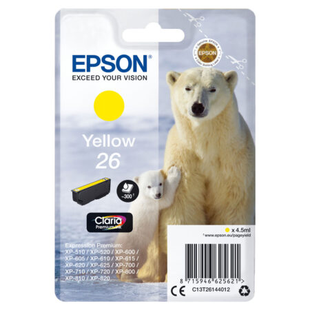 Αυθεντικό Φυσίγγιο μελάνης Epson C13T26144012 Κίτρινο