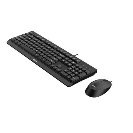 Πληκτρολόγιο και Ποντίκι Philips SPT6207BL/16 Ισπανικό Qwerty Μαύρο QWERTY Qwerty US