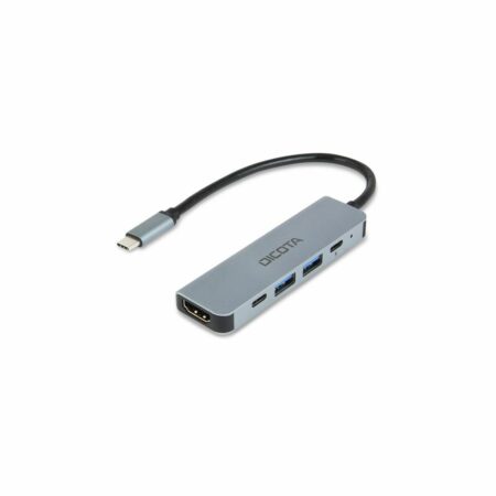 USB Hub Dicota D32060 100 W Ασημί