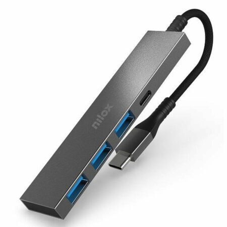 USB Hub Nilox NXHUBUSBC02 USB-C x 4 Γκρι